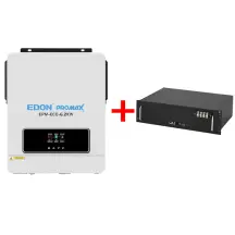 Комплект Інвертор+Акумулятор:EDON EPM-ECO-6,2KW+LiFePo4 - R-LFP51.2V100AH RITAR