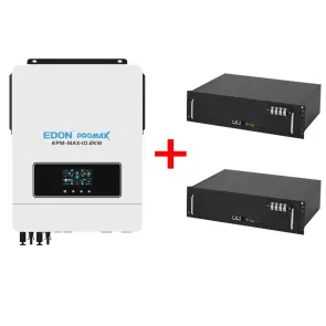 Комплект Інвертор+2 Акумулятори:EDON EPM-MAX-10,2KW+LiFePo4 - R-LFP51.2V100AH RITAR №1
