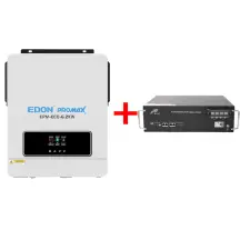 Комплект Інвертор+Акумулятор:EDON EPM-ECO-6,2KW+Ritar LiFePO4 48V 100Ah 4800Wh BMS100