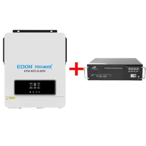 Комплект Інвертор+Акумулятор:EDON EPM-ECO-6,2KW+Ritar LiFePO4 48V 100Ah 4800Wh BMS100 №1