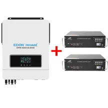 Комплект Інвертор+2 Акумулятори:EDON EPM-MAX-10,2KW+Ritar LiFePO4 48V 100Ah 4800Wh BMS100