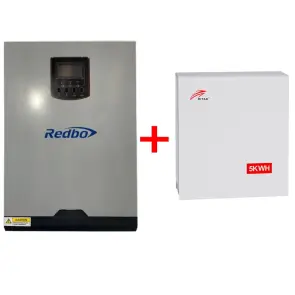 Комплект Інвертор+Акумулятор:REDBO RB-5548-5-100A-O+LiFePo4 - BAT-5KWH-51.2V 51.2V, 100Ah RITAR №1