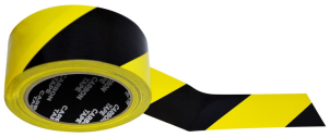 Клейкая разметочная лента CARBON TAPE жёлто-чёрная 50 мм × 33 м №2