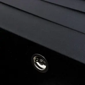 Кухонна мийка гранітна матова 7050 CASCADA Platinum чорний металік №5