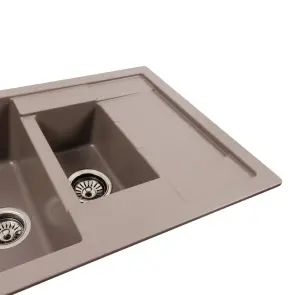 Гранітна мийка для кухні Platinum 7850W TOSKANA матова Дюна №5
