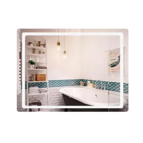 Дзеркало Qtap Mideya (DC-F614) 700х500 з LED-підсвічуванням Touch, з антизапотіванням, димером QT2078NCF07050W №1