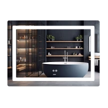 Зеркало Lidz Kubis (KU2) 1000х800 с LED-подсветкой Touch, с антизапотеванием, с димером, рег. яркости LD78LF6141008048450