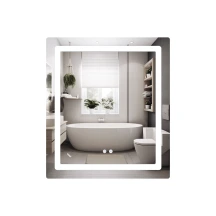 Зеркало Lidz Kubis 700х800 с LED-подсветкой Touch, с антизапотеванием, с димером, рег. яркости LD78LF9047080