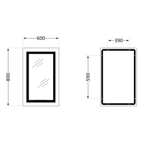 Зеркало Qtap Cardinal 600х800 с LED подсветкой Touch, с антизапотеванием, с димером, рег. темп. цвета (3000-6500K) QT0478C6080 №4
