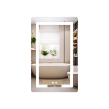 Зеркало Lidz Kubis (KU2) 500х800 с LED-подсветкой Touch, с антизапотеванием, с димером, рег. яркости LD78LF936508048448