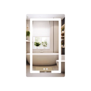 Зеркало Lidz Kubis (KU2) 500х800 с LED-подсветкой Touch, с антизапотеванием, с димером, рег. яркости LD78LF936508048448 №1