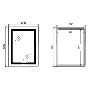 Зеркало Qtap Cardinal (CA2) 600х800 с LED подсветкой Touch, с антизапотеванием, с димером, рег. темп. цвета (3000-6500K) Reverse QT0478C608048453 №5