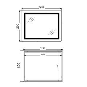 Зеркало Qtap Cardinal (CA2) 1200х800 с LED подсветкой Touch, с антизапотеванием, с димером, рег. темп. цвета (3000-6500K) QT0478C1208048454 №8