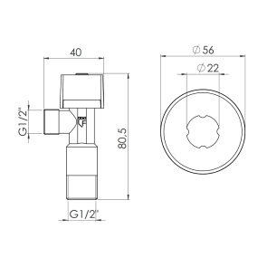 Кран приборный шаровой Арко Thermo Alliance Standart 1/2"С х 1/2"С SF340W1515 №8