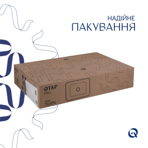 Комплект Qtap Tern: Раковина накладная прямоугольная 600x400x110 мм WHITE + Донный клапан PU02 №5