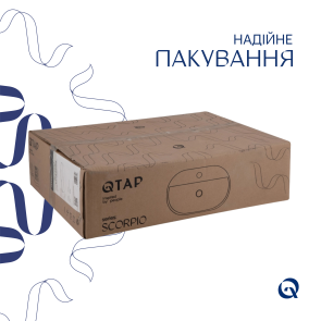 Комплект Qtap Scorpio: Накладная раковина Овальная 500x380x120 мм White + Донный клапан PU02 №5