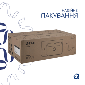 Комплект Qtap Tern: Раковина підвісна прамокутна ліва 450х250х158 мм White + Донний клапан PU02O №13