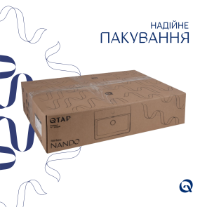 Комплект Qtap Nando LT: Раковина підвісна прамокутна 610х420х140 мм White + Донний клапан PU02O №14