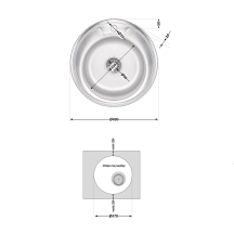 Кухонная мойка Brinex 490-A 0,6 мм Satin (BRIN490SAT06)
