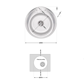 Кухонна мийка Brinex 490-A 0,6 мм Satin (BRIN490SAT06) №1