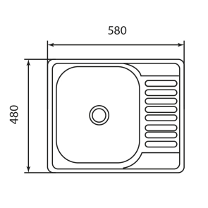 Кухонная мойка Brinex 5848 0,8 мм Micro Decor (BRIN5848MDEC08) №15
