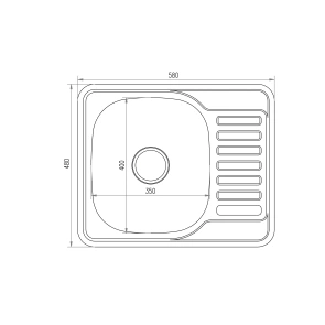 Кухонная мойка Brinex 5848 0,8 мм Satin (BRIN5848SAT08) №3