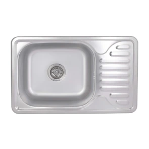 Кухонна мийка Brinex 6642 0,8 мм Satin (BRIN6642SAT08) №1