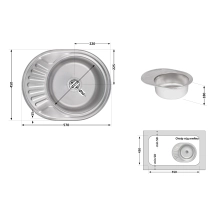 Кухонная мойка Brinex 5745 0,8 мм Micro Decor (BRIN5745MDEC0)