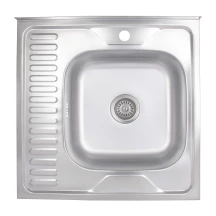 Кухонная мойка Brinex 6060-R 0,6 мм Satin (BRIN6060RSAT06)