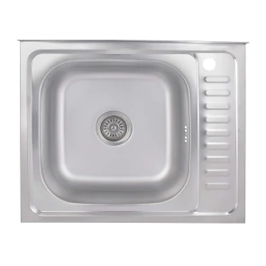 Кухонна мийка Brinex 6050-L 0,6 мм Satin (BRIN6050LSAT06) №2