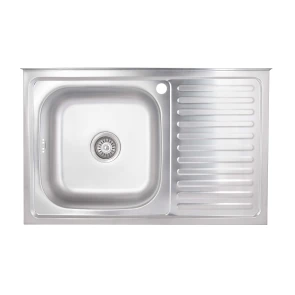 Кухонна мийка Brinex 5080-L 0,6 мм Satin (BRIN5080LSAT06) №2