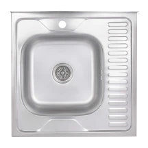 Кухонная мойка Brinex 6060-L 0,6 мм Satin (BRIN6060LSAT06)