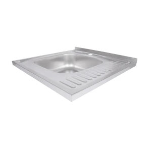 Кухонная мойка Brinex 6060-L 0,6 мм Satin (BRIN6060LSAT06) №7