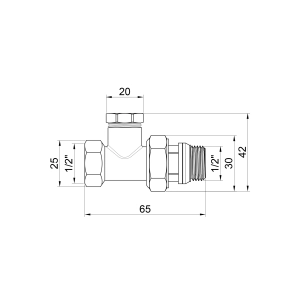 Кран радіаторний SD Plus 1/2" ВЗ з антипротіканням прямий SD227W15 №2