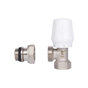 Кран радіаторний Thermo Alliance Base 1/2" ВЗ з антипротіканням кутовий SD228W15 №6