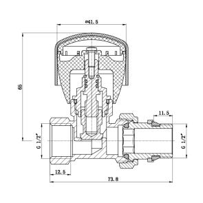 Кран радіаторний Thermo Alliance Standart Powerful 1/2" ВЗ з антипротіканням прямий SF230W15 SF230W15 №7
