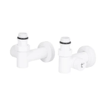 Комплект кранів Thermo Alliance Standart 1/2" бiлий, для рушникосушарки кутовий SF395W15HEW