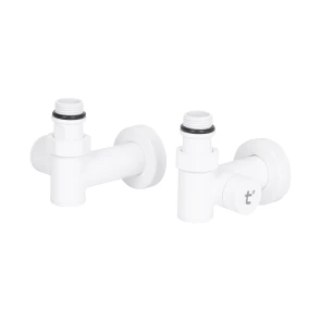 Комплект кранів Thermo Alliance Standart 1/2" бiлий, для рушникосушарки кутовий SF395W15HEW №1