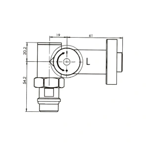 Комплект кранов Thermo Alliance Standart 1/2" черный, для полотенцесушителя угловой SF395W15HEB №2