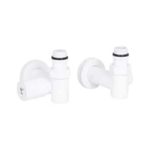 Комплект кранів Thermo Alliance Standart 1/2" бiлий, для рушникосушарки кутовий SF395W15HEW №3