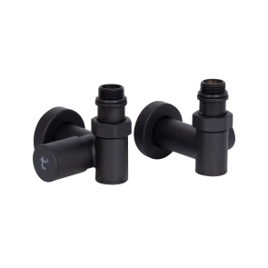 Комплект кранов Thermo Alliance Standart 1/2" черный, для полотенцесушителя угловой SF395W15HEB №3