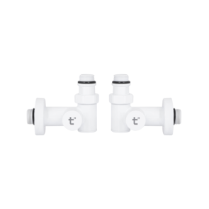 Комплект кранів Thermo Alliance Standart 1/2" бiлий, для рушникосушарки кутовий SF395W15HEW №4