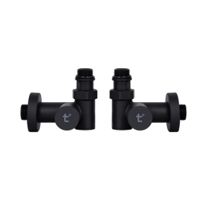 Комплект кранов Thermo Alliance Standart 1/2" черный, для полотенцесушителя угловой SF395W15HEB №4