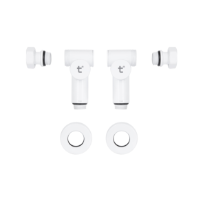 Комплект кранів Thermo Alliance Standart 1/2" бiлий, для рушникосушарки кутовий SF395W15HEW №5