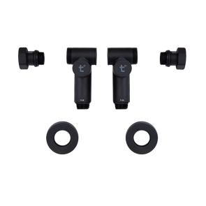Комплект кранов Thermo Alliance Standart 1/2" черный, для полотенцесушителя угловой SF395W15HEB №5