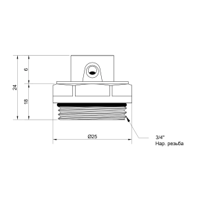 Кран Маєвського Thermo Alliance Standart 3/4" SD210W20 №2