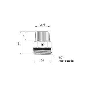 Кран Маевского Thermo Alliance Standart 1/2" ручной SD211W15 №2