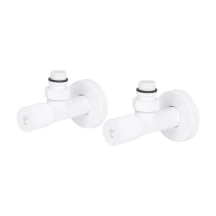 Комплект кранів Thermo Alliance Standart 1/2" З для рушникосушарки кутовий білий SF395W15W