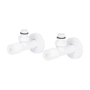 Комплект кранов Thermo Alliance Standart 1/2" С для полотенцесушителя угловой белый SF395W15W №1