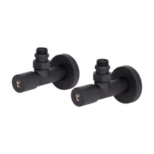 Комплект кранів Thermo Alliance Standart 1/2" З для рушникосушарки кутовий чорний SF395W15B